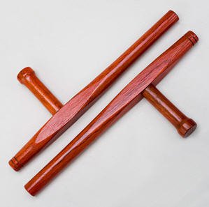 Photo of Tonfa - Red Oak - Round Shaft