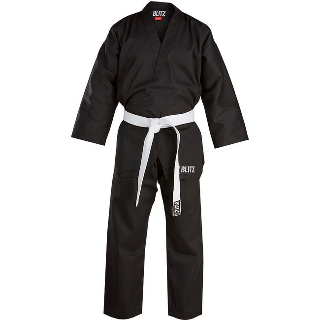 Photo of Blitz Adult V-Neck Martial Arts Gi - 7oz (BLACK)