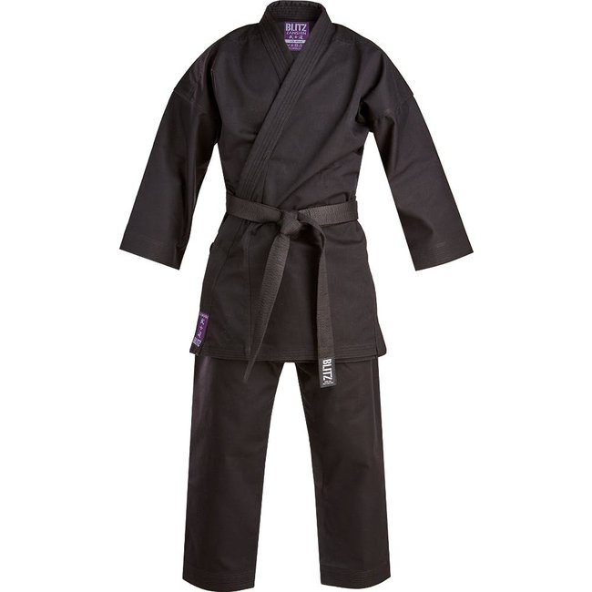 Photo of Blitz Kids Zanshin Karate Gi - 12oz (BLACK)